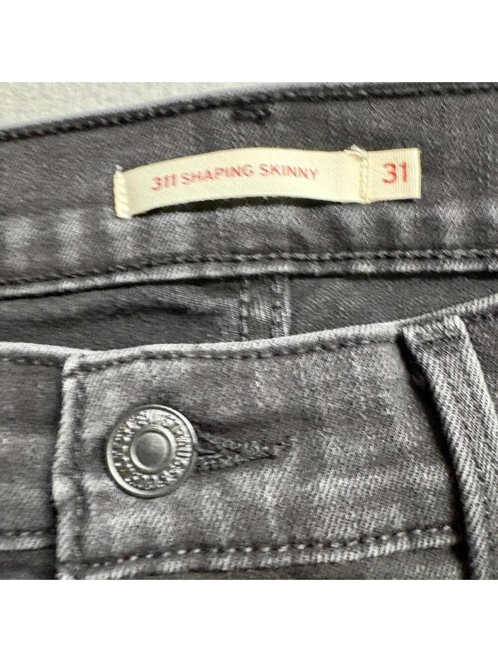 Levi's 311 Shaping Skinny Jeans Womens 31x30 Gray Denim Stretch Pants - Picture 6 of 11